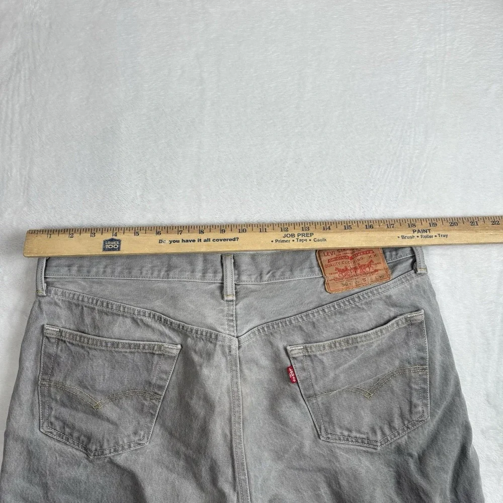 Levi's 501‎ Denim Grey Jeans Distressed Waist 36